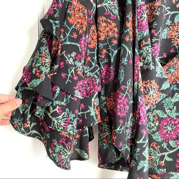 LIKELY Night Garden Wren Wrap Top Size XS - Picture 10 of 11